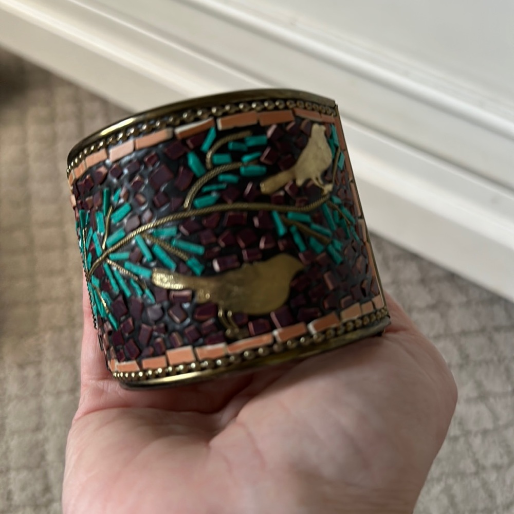 Handmade cuff statement piece. Each piece is hand placed Absolutely stunning